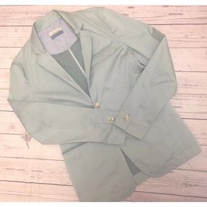 NEW ZARA Man Mint Double Button Fitted Blazer L